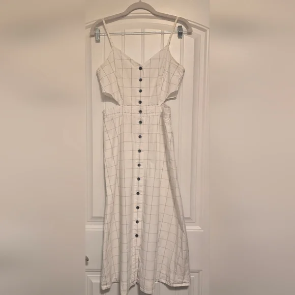 MADEWELL Windowpane Cutout Cami Mididress - Picture 4 of 12